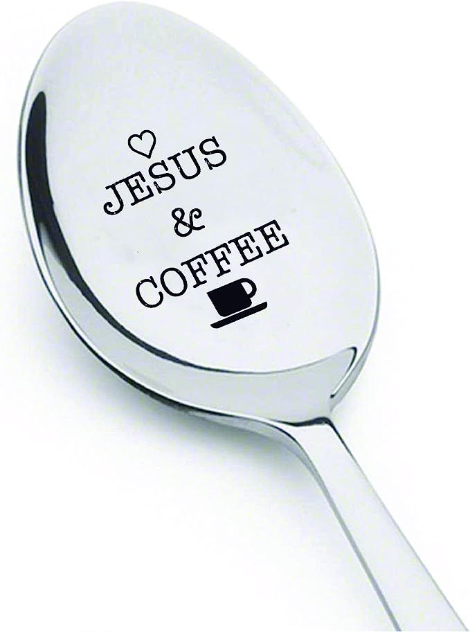 Jesus and Coffee - Love Jesus - Coffee and Jesus - Jesus Coffee - Coffee lover Gift - Coffee Spoo... | Amazon (US)