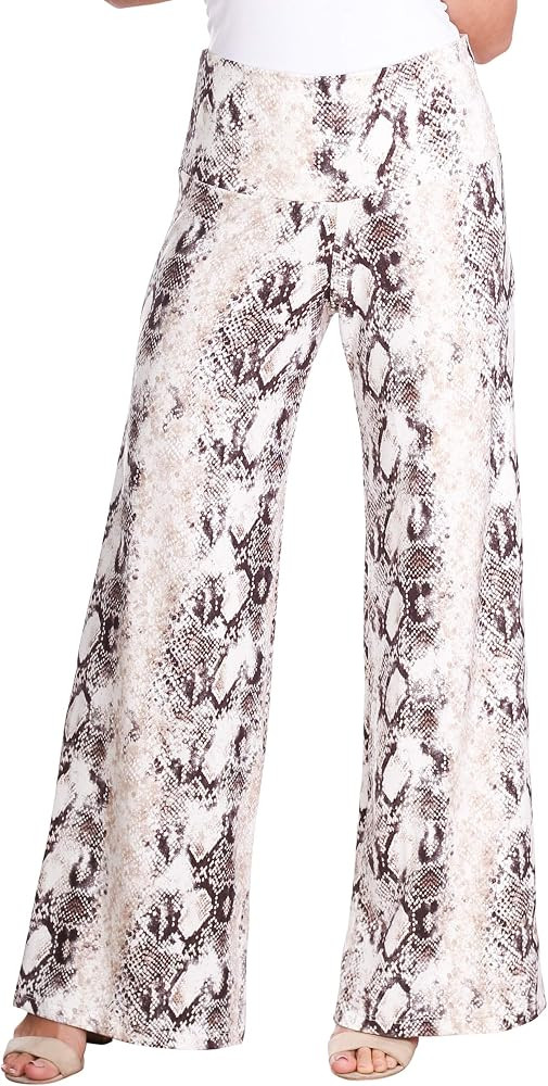 Popana Palazzo Pants for Women Casual Summer Wide Leg Beach Pants Plus Size Made in USA | Amazon (US)