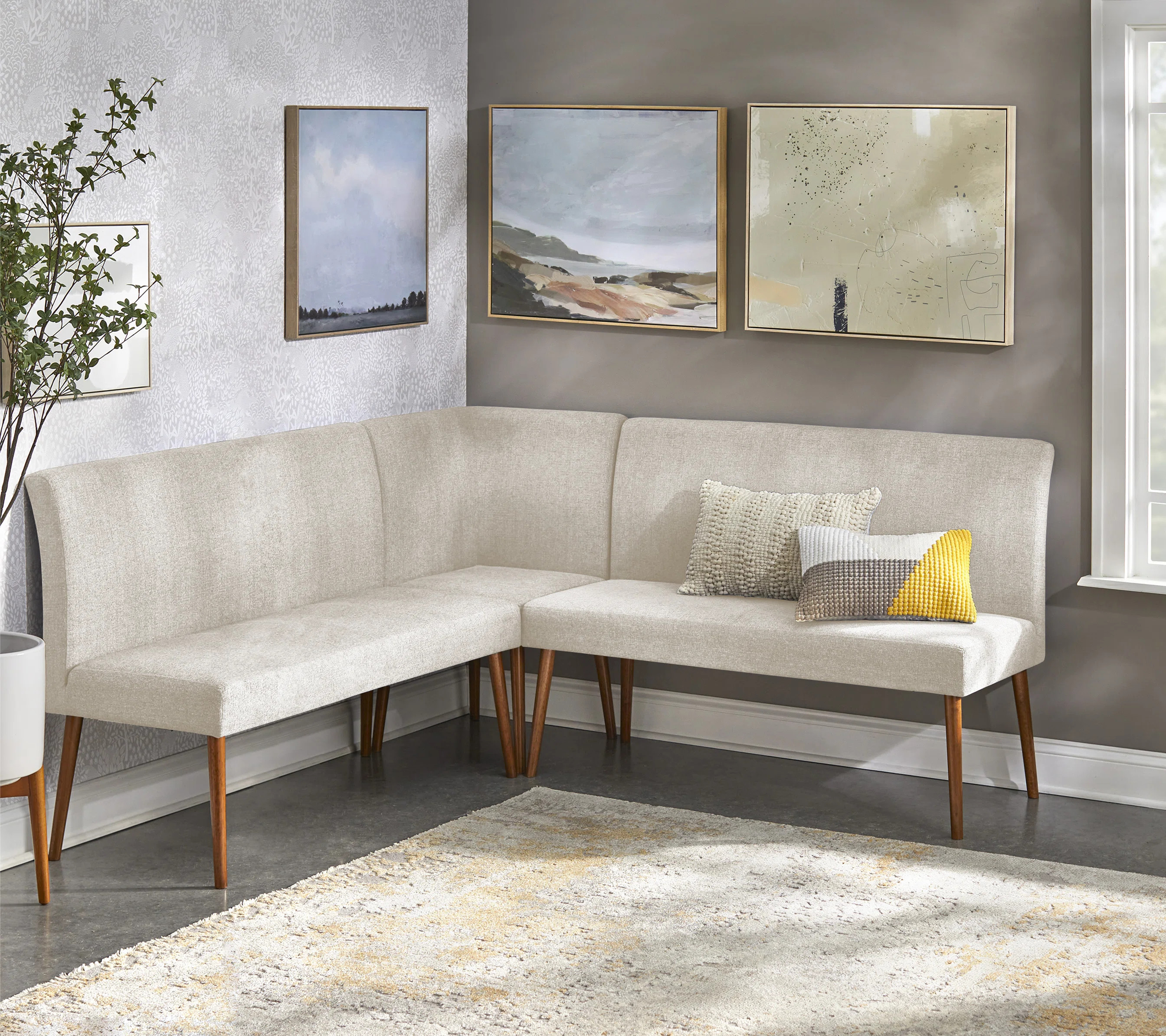 Cloise 3 Piece Nook Bench Set | Wayfair North America
