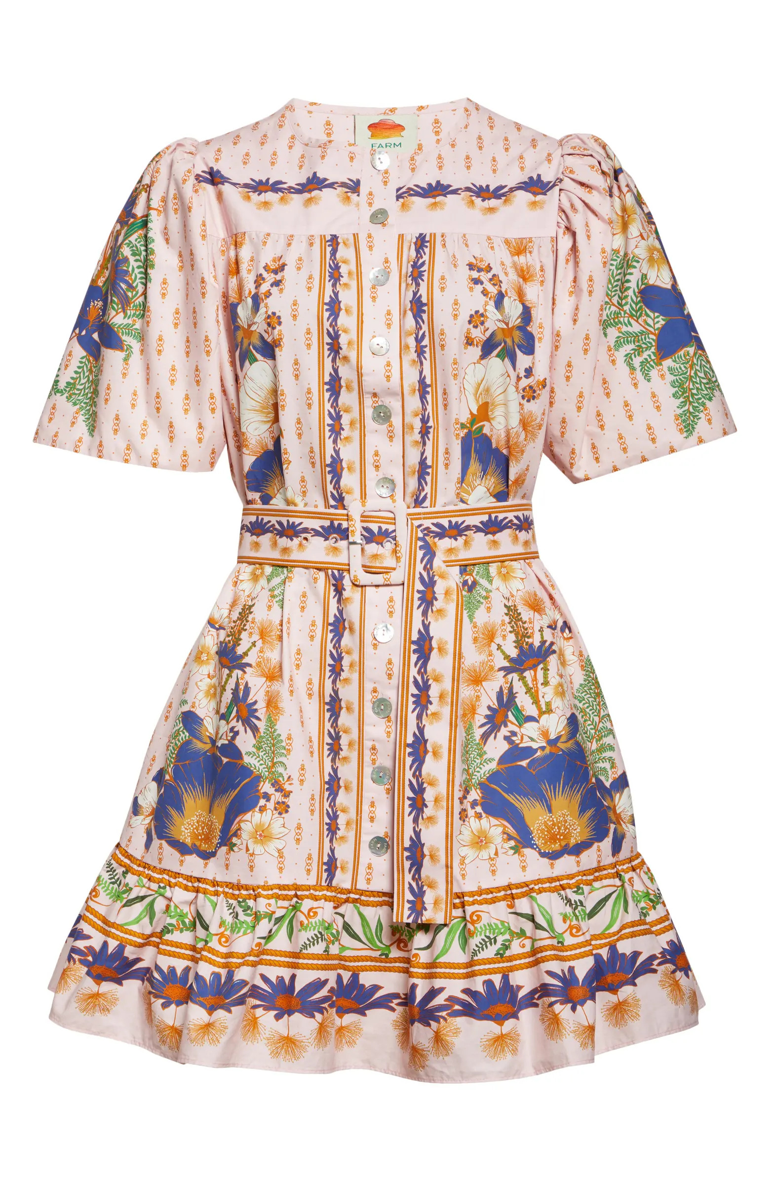 FARM Rio Dream Garden Belted Minidress | Nordstrom | Nordstrom