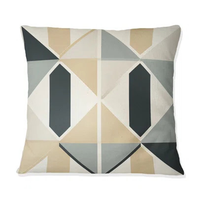 Neutral Space I - Geometric Polyester Throw Pillow | Wayfair North America