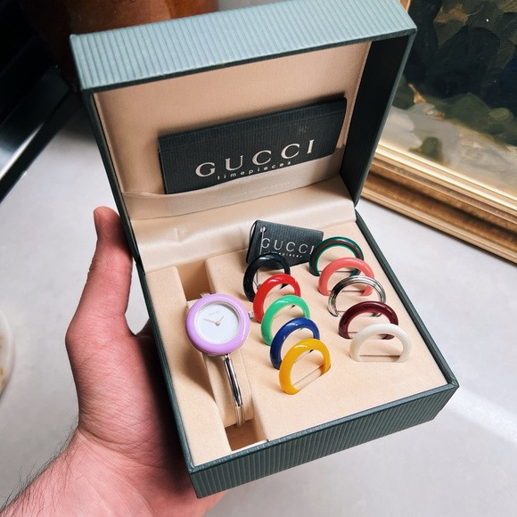Vintage Gucci Changeable Bezel Watch Women’s Gold Plated Interchangeable 1100L | Poshmark