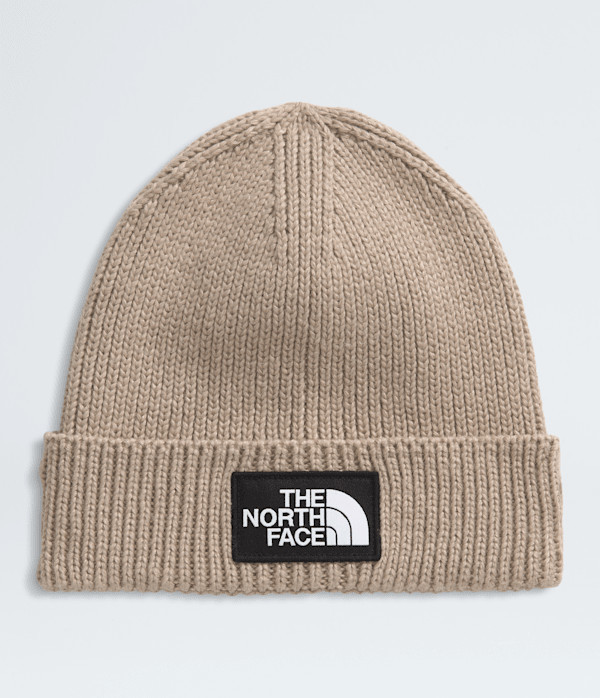 The North Face TNF™ Logo Box Cuffed Beanie: Mushroom Grey | The North Face (US)