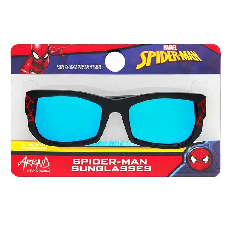 Marvel Spider-Man Kids Sporty Sunglasses Black with Red Webs | Walmart (US)