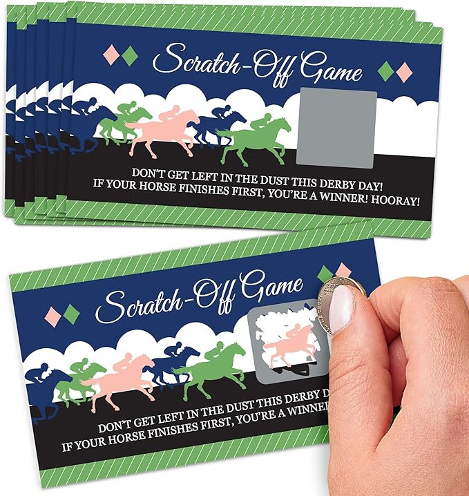 Big Dot of Happiness Kentucky Horse Derby Scratch-Off Game Cards – Racing Party Activity, Derby... | Amazon (US)
