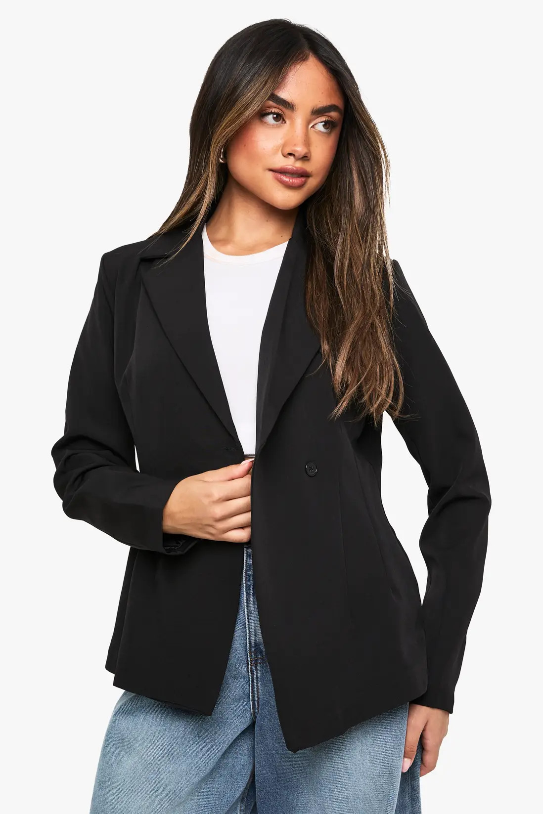 Pocket Detail Structured Blazer | Boohoo.com (UK & IE)