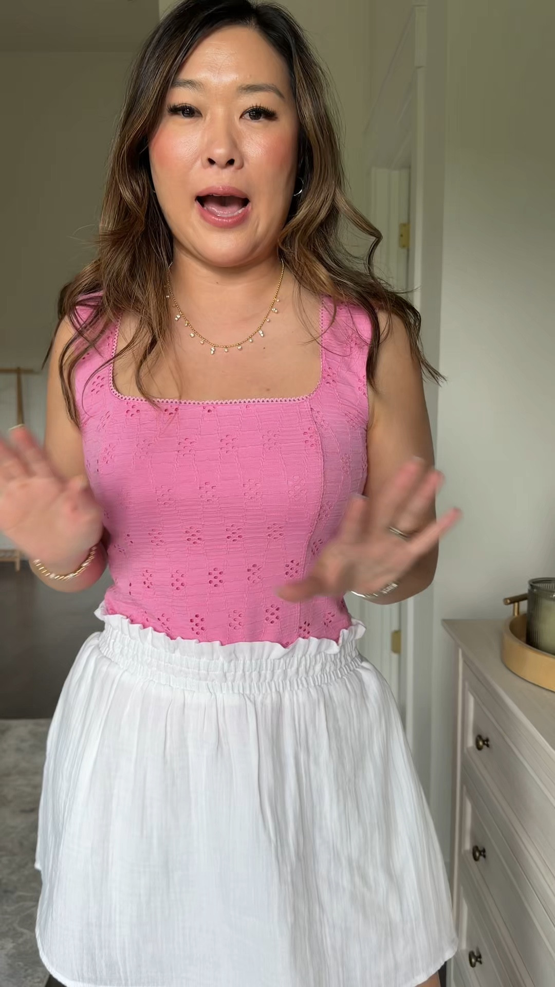 Old Navy
Eyelet Tank: Medium
Skort: Medium 