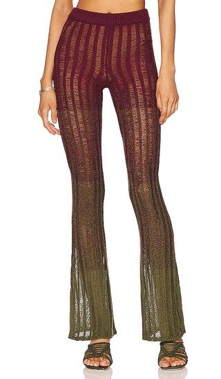 Zicatela Knit Pant W Side Slits in Red Green Ombre | Revolve Clothing (Global)