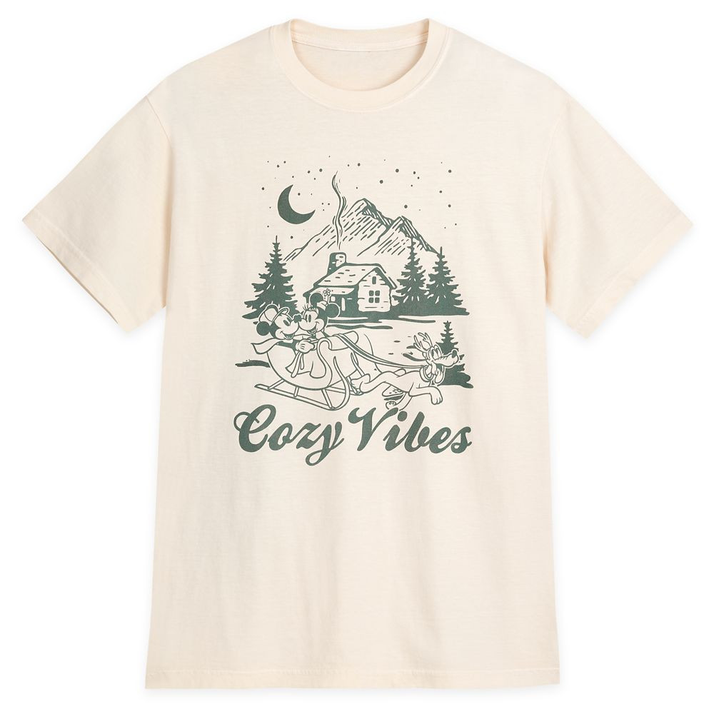 Mickey Mouse, Minnie Mouse and Pluto Holiday T-Shirt for Adults | Disney Store