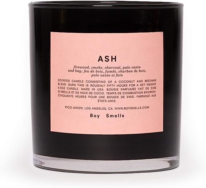 Ash Boy Smells Candle | 50 Hour Long Burning Candles | All Natural Coconut & Beeswax Candles | Lu... | Amazon (US)