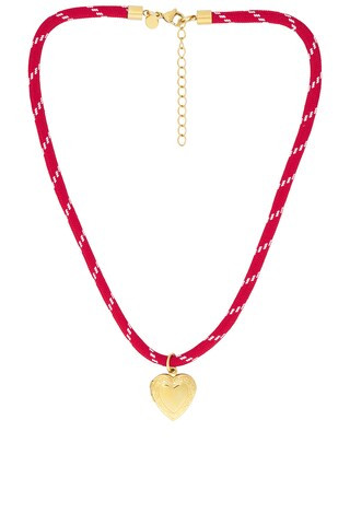 petit moments Locket Charm Paracord Necklace in Red from Revolve.com | Revolve Clothing (Global)