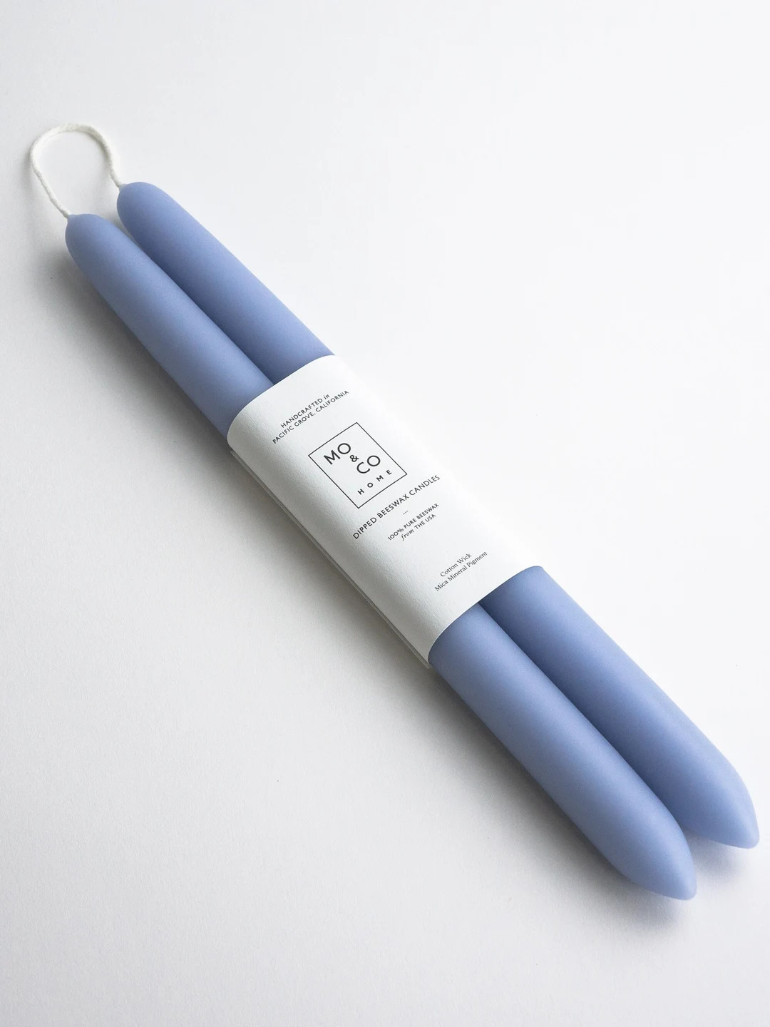 100% Beeswax Candles Pair Dipped Taper Candles blue candles candlesticks handcrafted candles made... | Etsy (US)