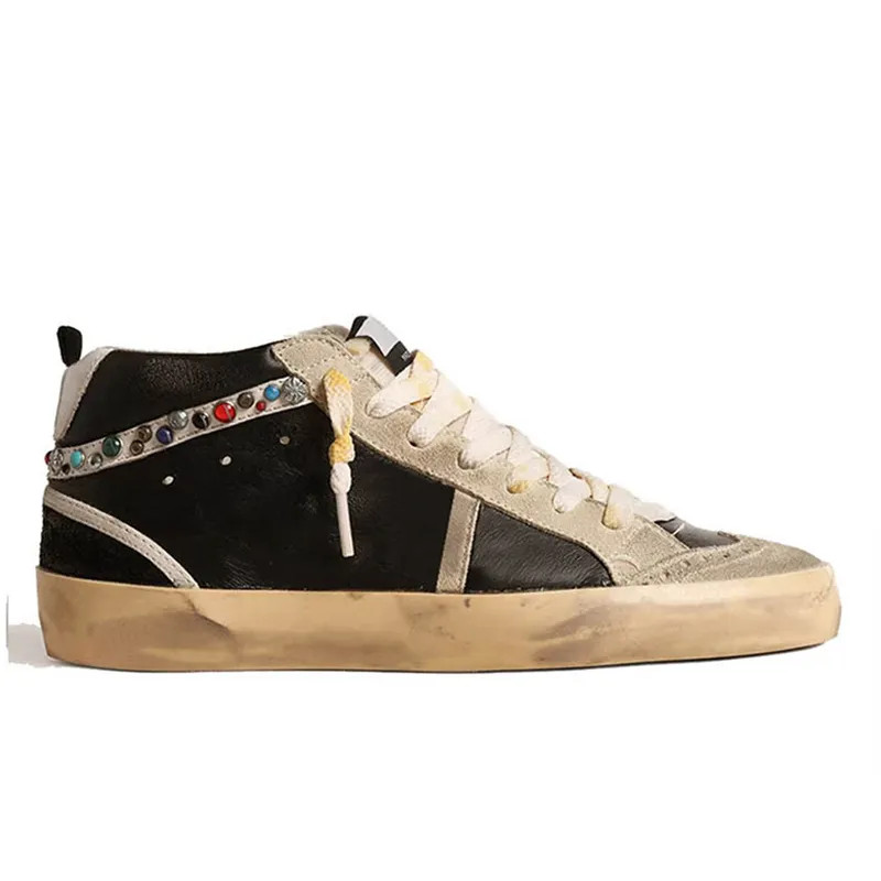 New Mid Slide High Top Sneakers Best Pink Glitter with Classic White Designer shoes | DHGate