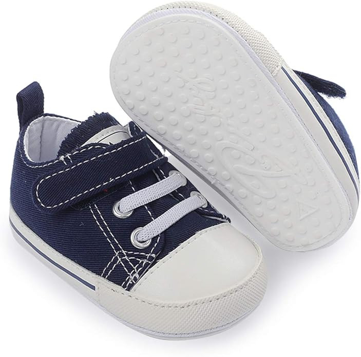 BENHERO Baby Boys Girls Canvas Toddler Sneaker Anti-Slip First Walkers Candy Shoes 0-24 Months 12... | Amazon (US)
