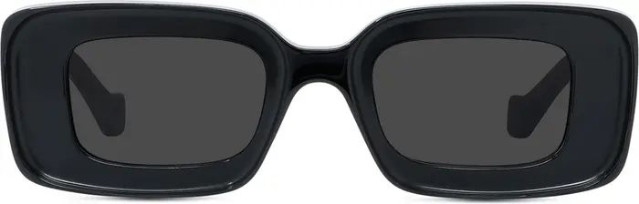 Chunky Anagram 46mm Rectangular Sunglasses | Nordstrom