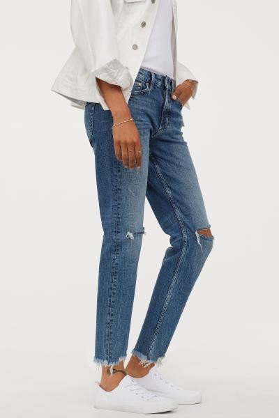 Girlfriend Regular Jeans - Denim blue - Ladies | H&M US | H&M (US + CA)