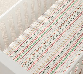 Holiday Fair Isle Organic Crib Fitted Sheet | Pottery Barn Kids