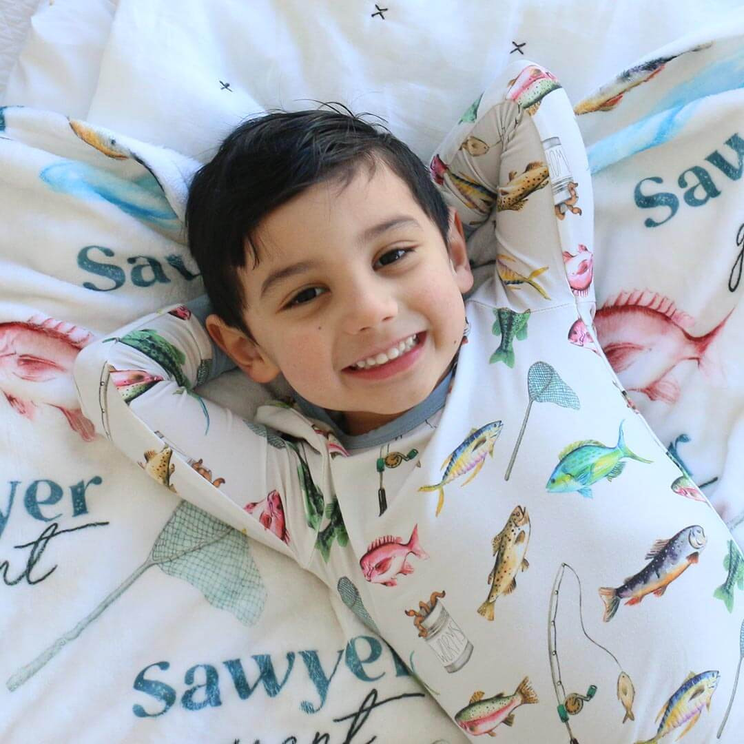 Gone Fishing Two Piece Pajama Set | Caden Lane