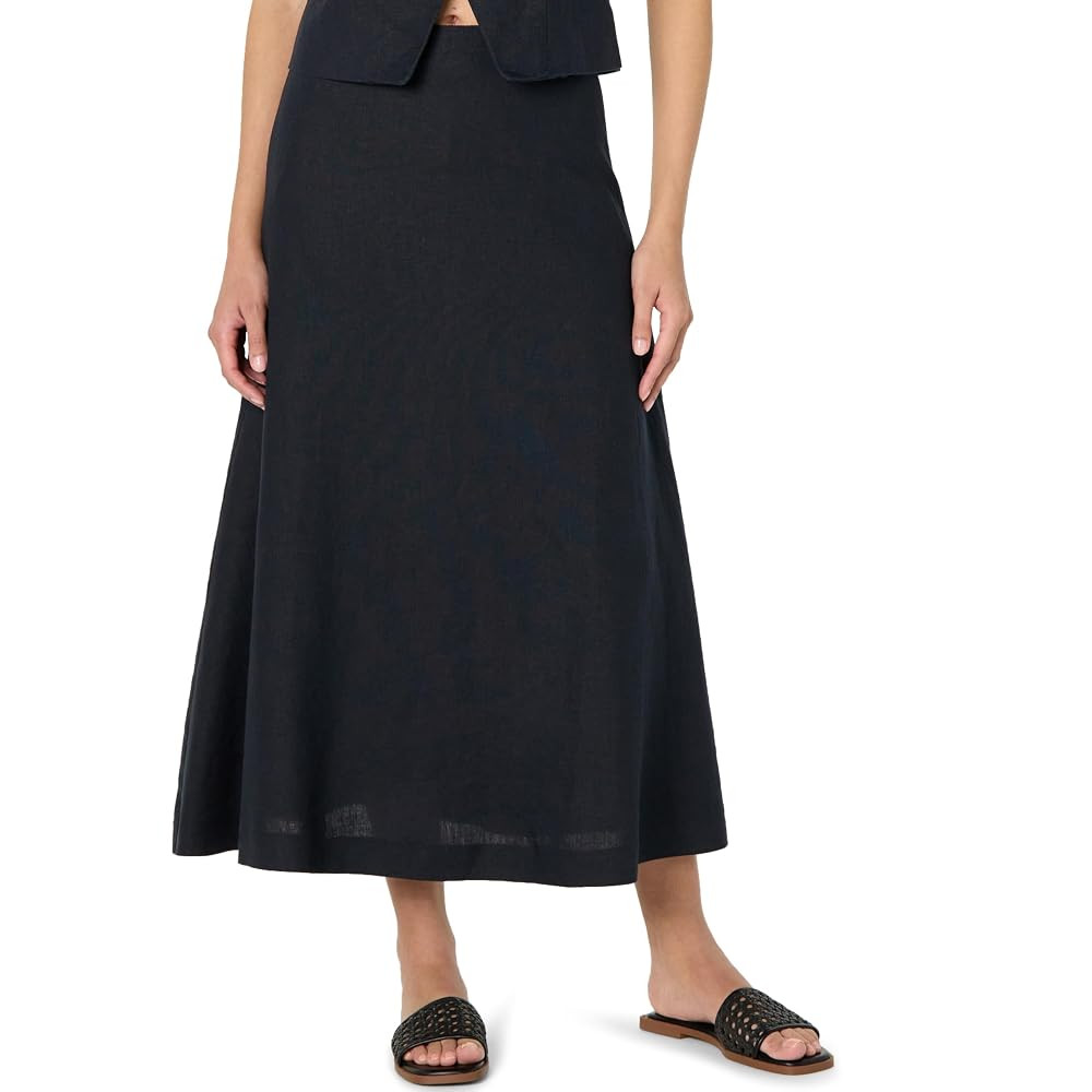The Drop Women's Standard Sicily Linen Midi Skirt | Amazon (US)