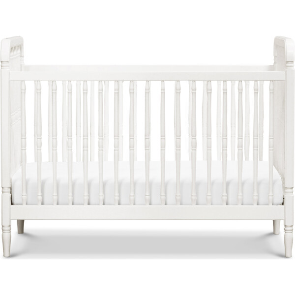 Liberty 3-in-1 Convertible Spindle Crib with Toddler Bed Conversion Kit, Warm White | Maisonette