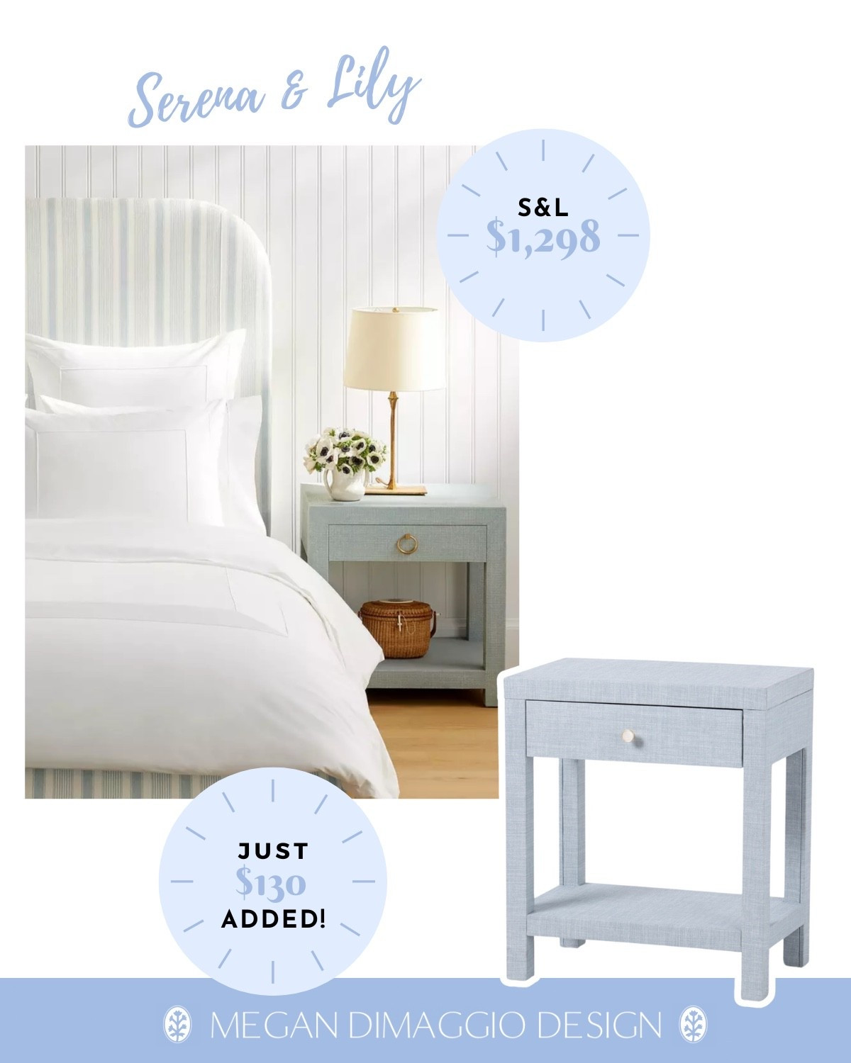 JUST ADDED!! New Serena & Lily Driftway side table look for less in a gorgeous blue linen color!! 😍 Only $130 & ships free w/ code: SHIP89 

This will go fast!! 

#LTKHome #LTKSaleAlert #LTKSummerEdit