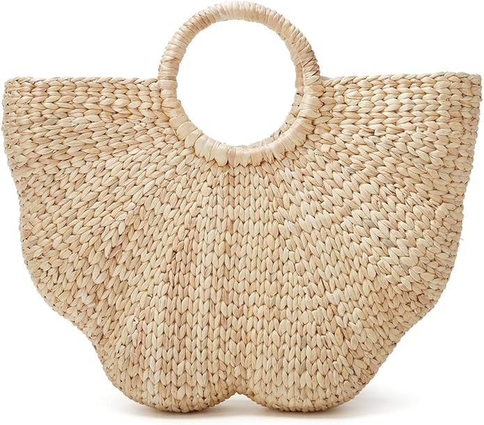 Women Tote Bag Straw Hobo Handbag Fashion Woven Top Handle Bag Shoulder Bag Beach Purse Moon Bag ... | Amazon (US)