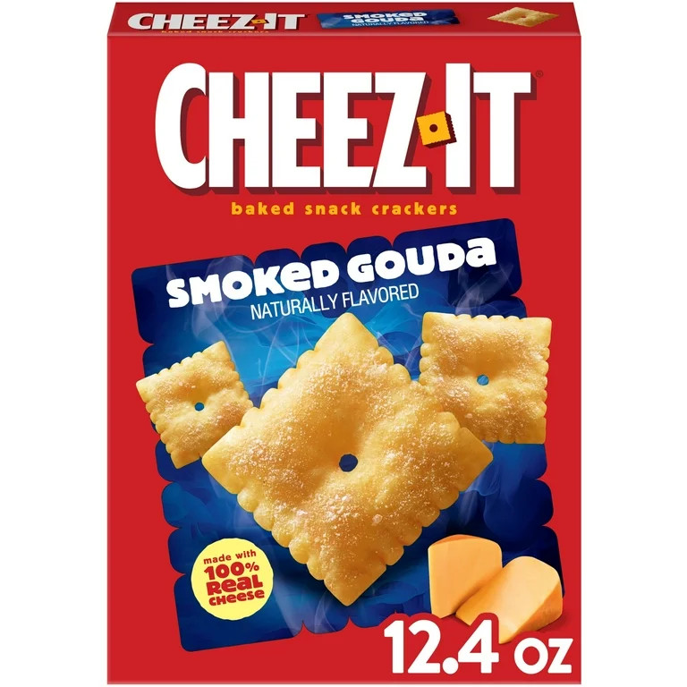 Cheez-It Smoked Gouda Baked Snack Crackers, Lunch Snacks, 12.4 oz | Walmart (US)