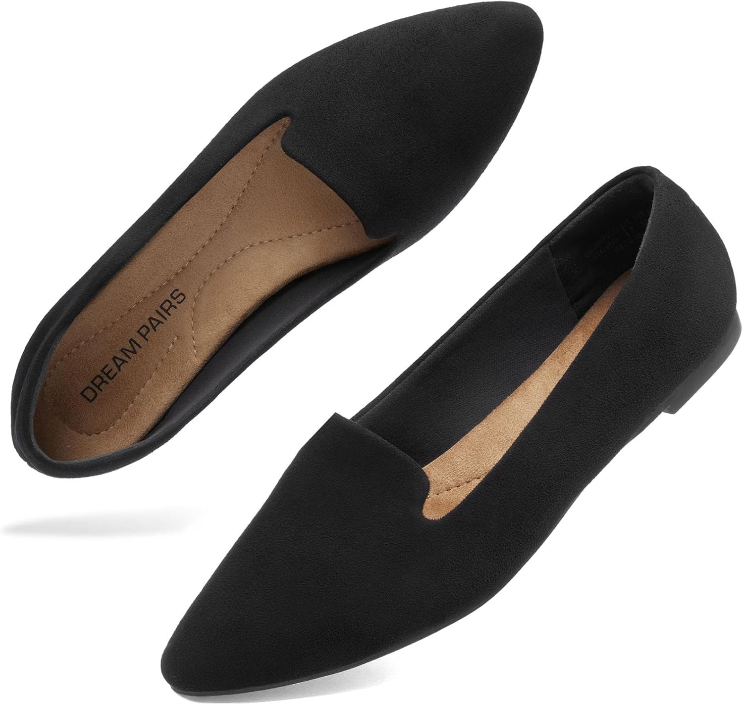 DREAM PAIRS Women's Pointed Toe Business Dressy Flats | Amazon (US)