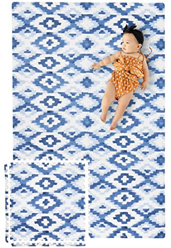 Yay Mats Stylish Extra Large Soft Baby Play Mat. Soft, Thick, Non-Toxic Foam playmat Covers 6 ft x 4 ft. Expandable Interlocking Floor Tiles Toddlers and Kids Playmat Tummy Time Mat | Amazon (US)