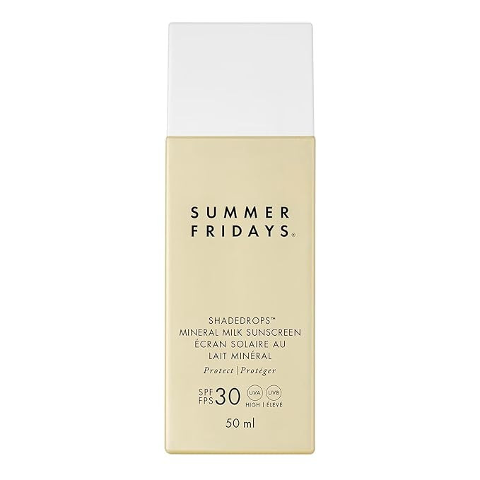 Summer Fridays ShadeDrops Broad Spectrum SPF 30 Mineral Milk Face Sunscreen with Zinc Oxide - Lig... | Amazon (US)
