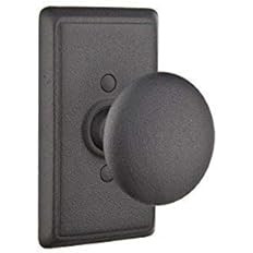 EMTEK #3 Wrought Steel Rosette Privacy Set with Matching Jamestown Knob - Available in 2 Finishes... | Amazon (US)