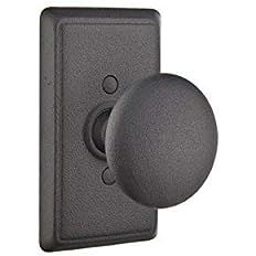 EMTEK #3 Wrought Steel Rosette Privacy Set with Matching Jamestown Knob - Available in 2 Finishes... | Amazon (US)