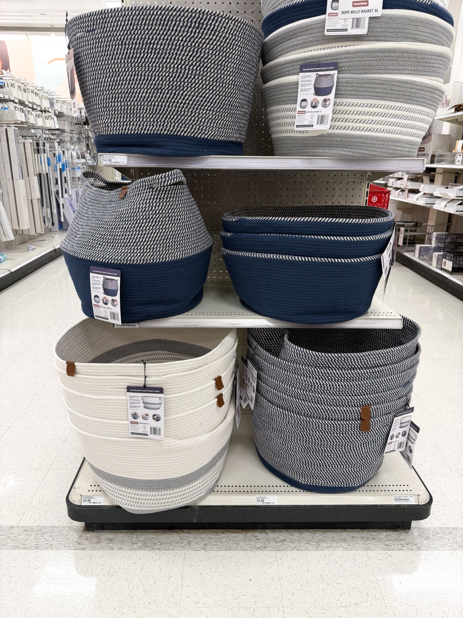 Spring organization made cute! These CleverMade baskets from Target are perfect for toy storage, pantry organization, car organization, and even Easter baskets. Functional, collapsible, and actually pretty enough to leave out!