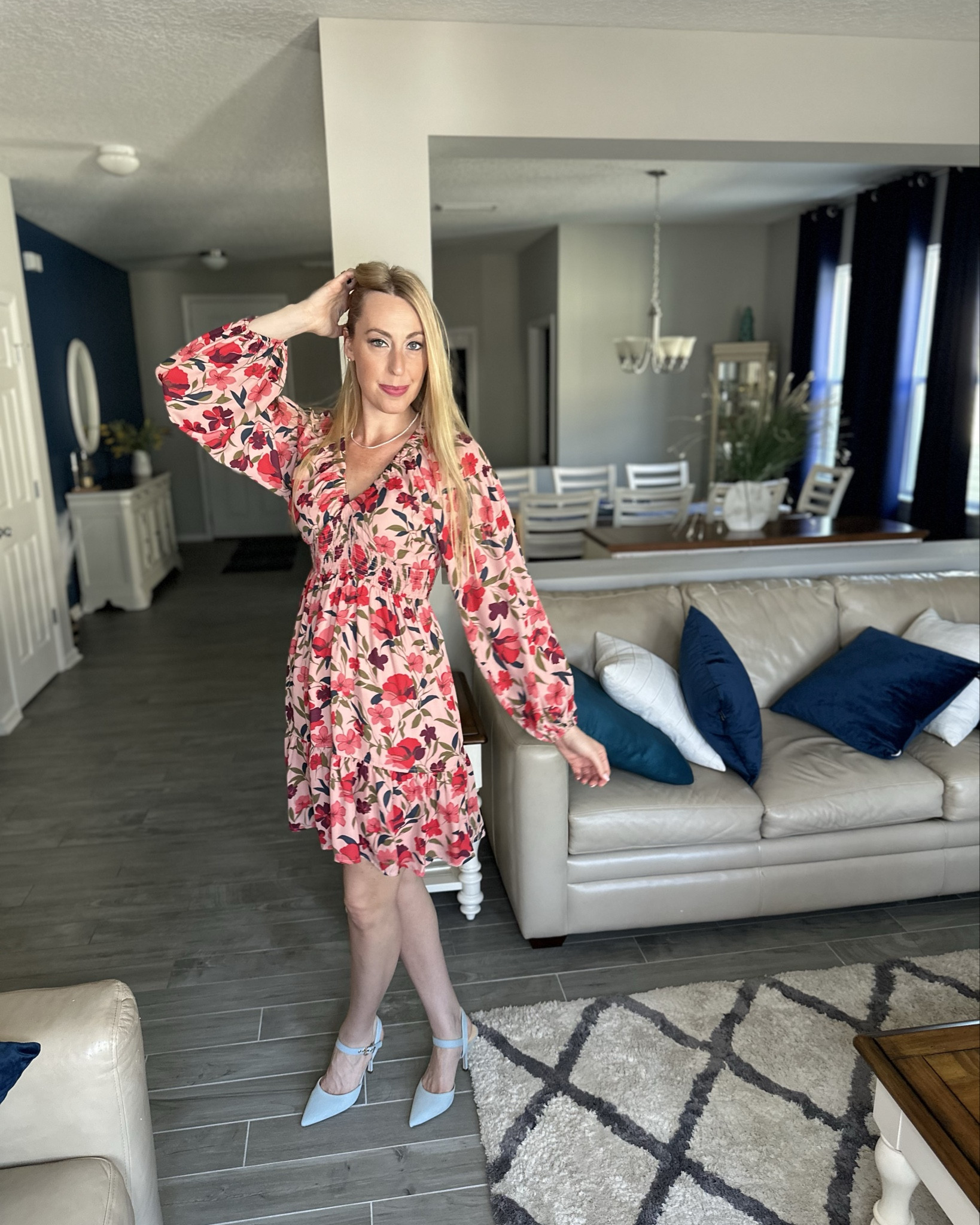 Pink floral dress for spring
💓i love everything about this dress
💓 it is loose fitting and the perfect length
💓 wearing size small, fits true to size and I am 5’10”

#LTKStyleTip #LTKFindsUnder50 #LTKWatchNow