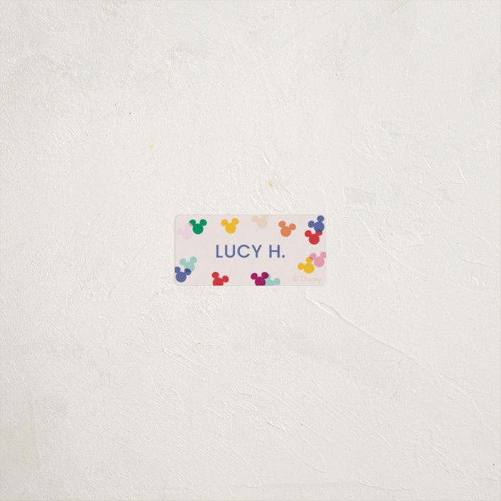 "Mickey Confetti" - Customizable Custom Name Labels in Blue by Ellen Schlegelmilch. | Minted