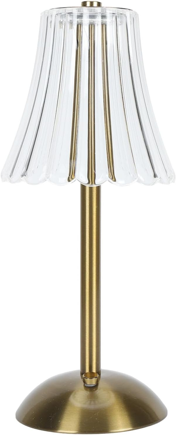 Rechargeable Lamp, Battery Lamp Crystal Table Vintage Light Cordless Table 3 Color Dimmable Gold ... | Amazon (US)