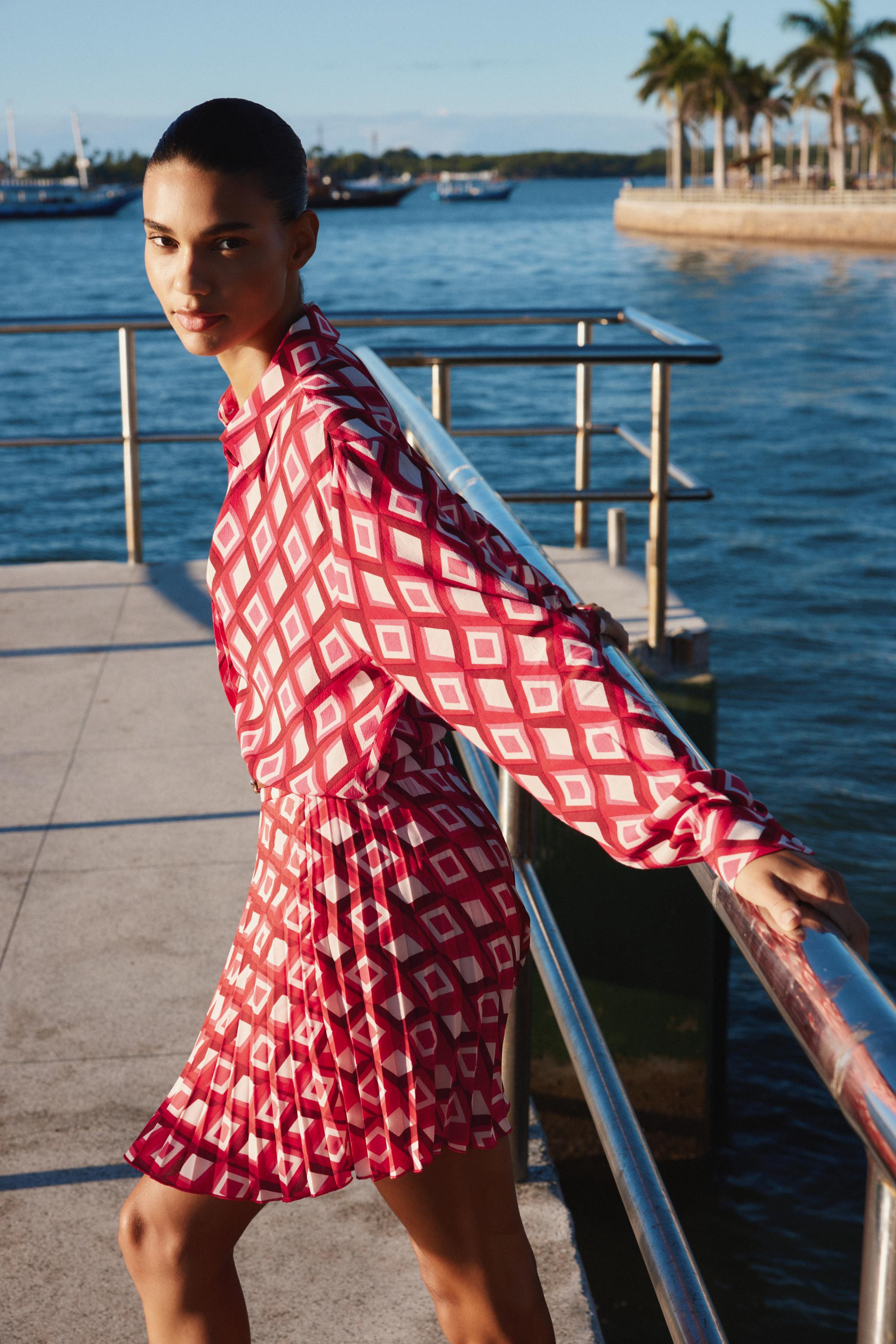 GEOMETRIC PRINT SHIRT | Zara US