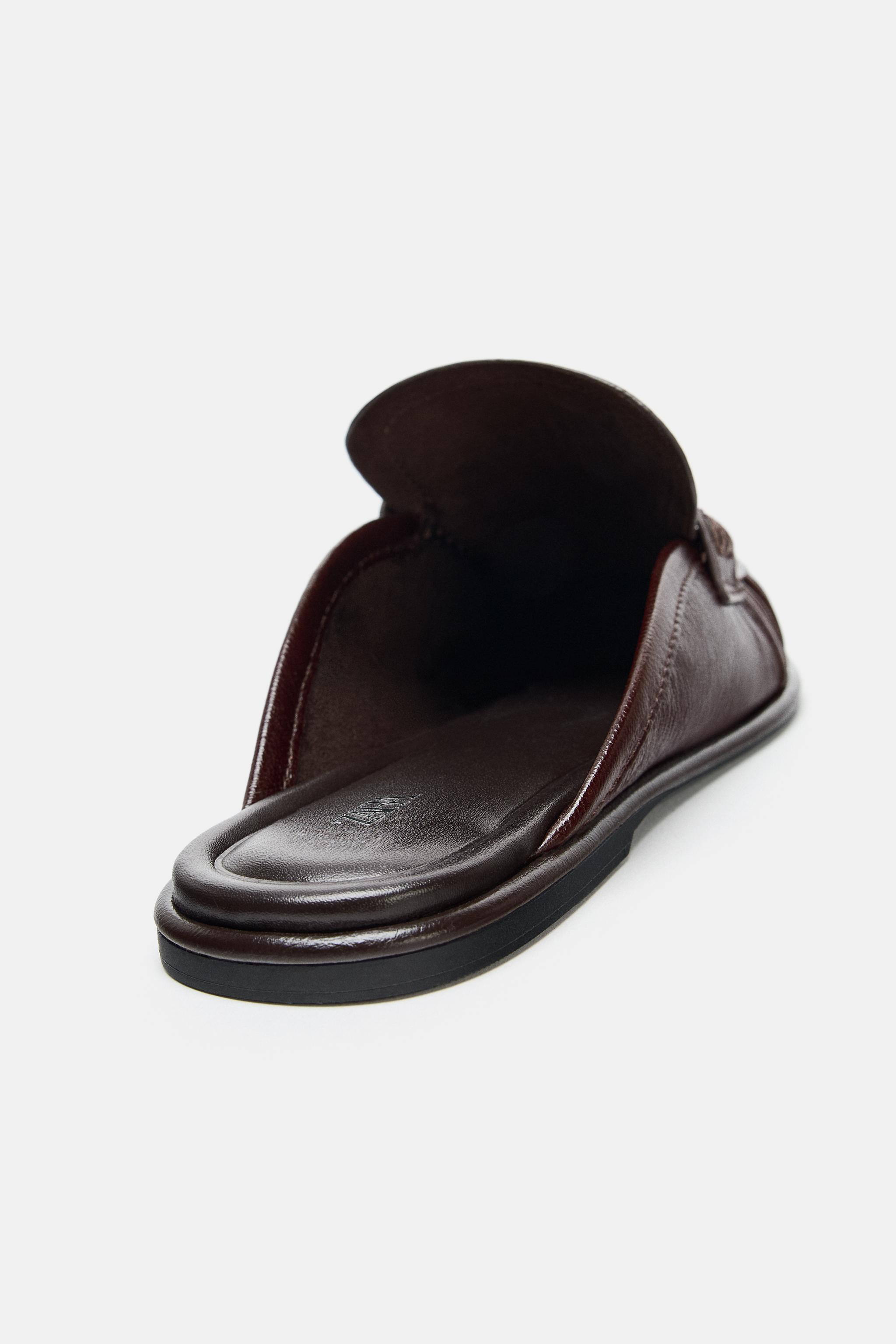 LEATHER MULE LOAFERS | Zara US
