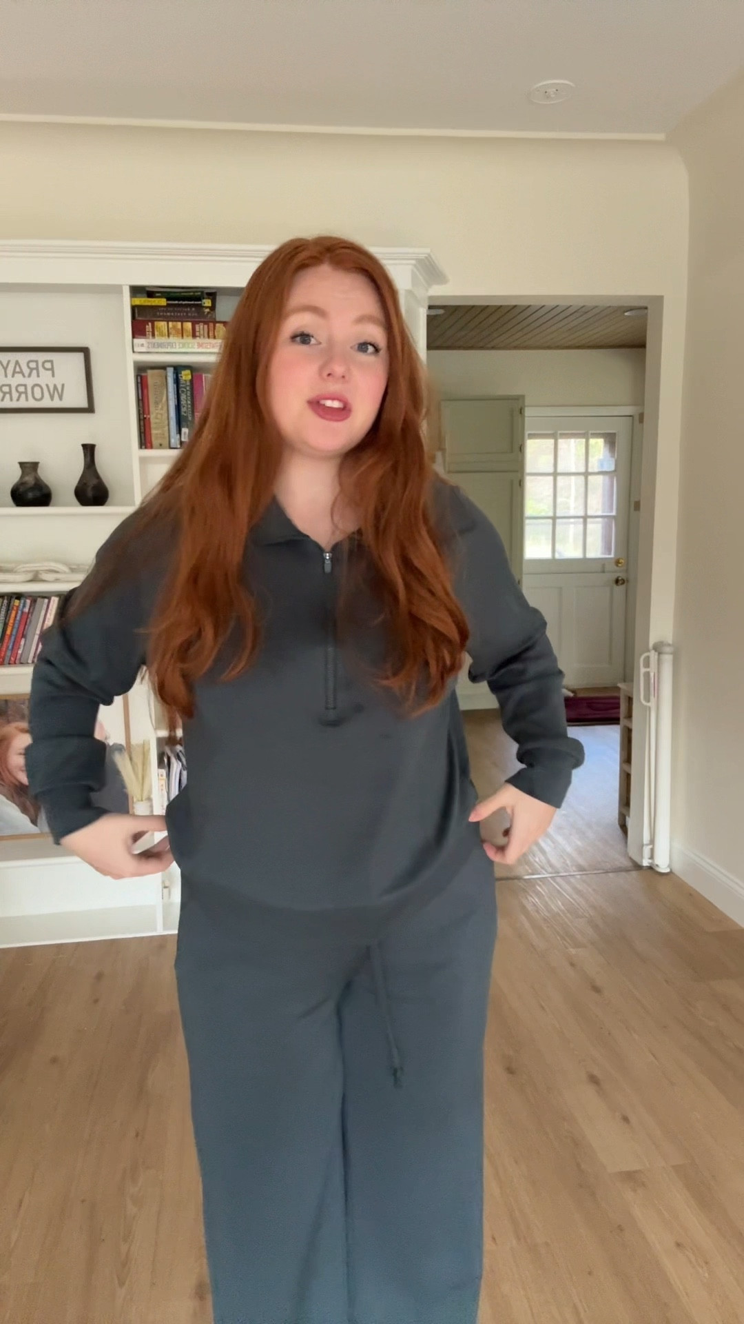 This sweatshirt and sweatpants  from Maurice’s is SO cute!! It comes in 3 colors, and is SO comfortable! I love this teal color! They make such a cute set! It was 30% off that’s why I said it in the video, but it looks like it’s no longer on sale!!

#LTKFindsUnder50 #LTKStyleTip #LTKSaleAlert