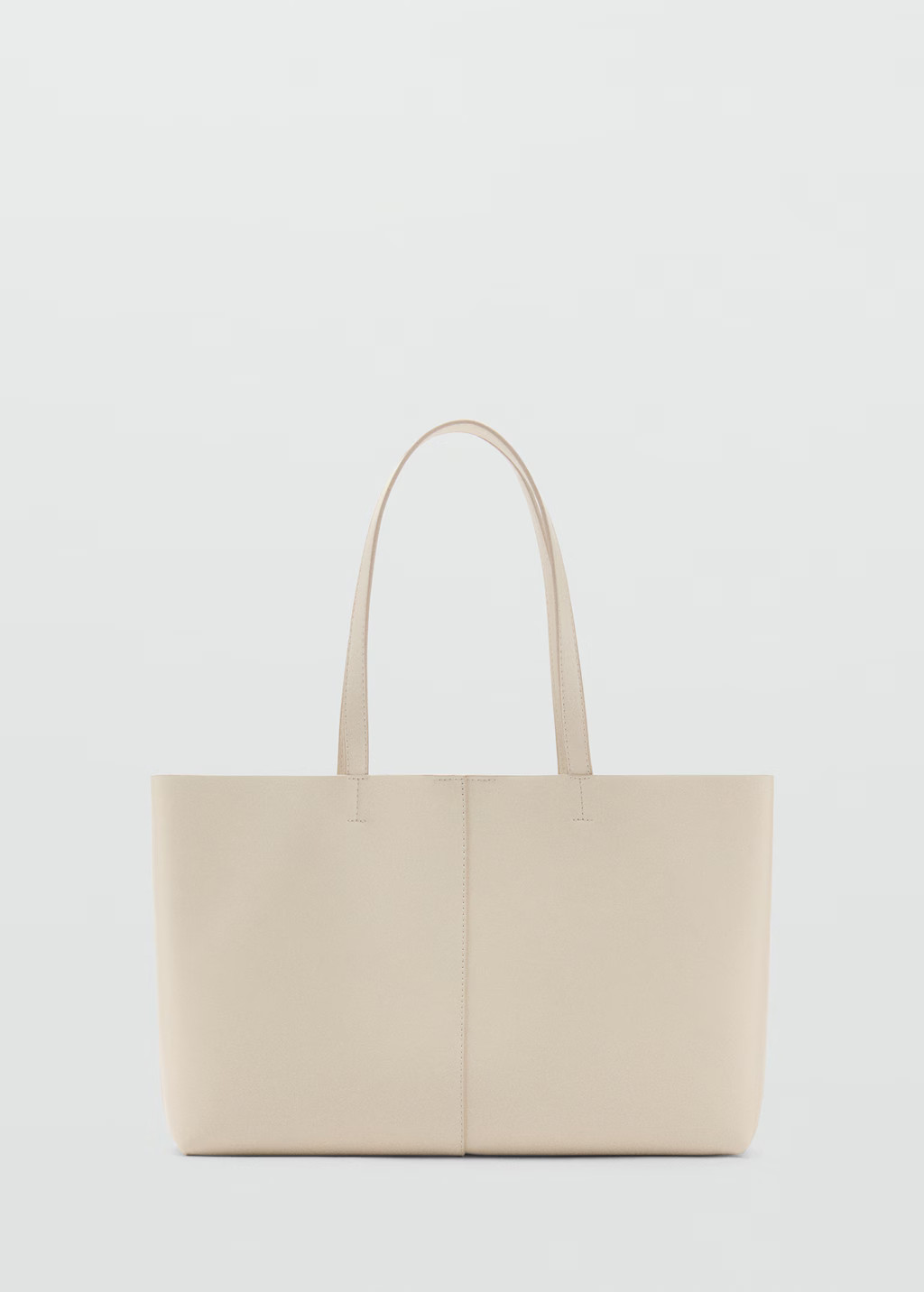 Leather-effect shopper bag | MANGO (US)