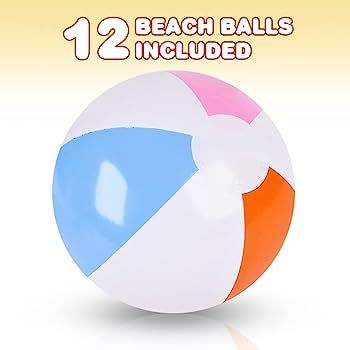 ArtCreativity Beach Balls for Kids, Pack of 12, Inflatable Summer Toys for Boys and Girls, Decora... | Amazon (US)