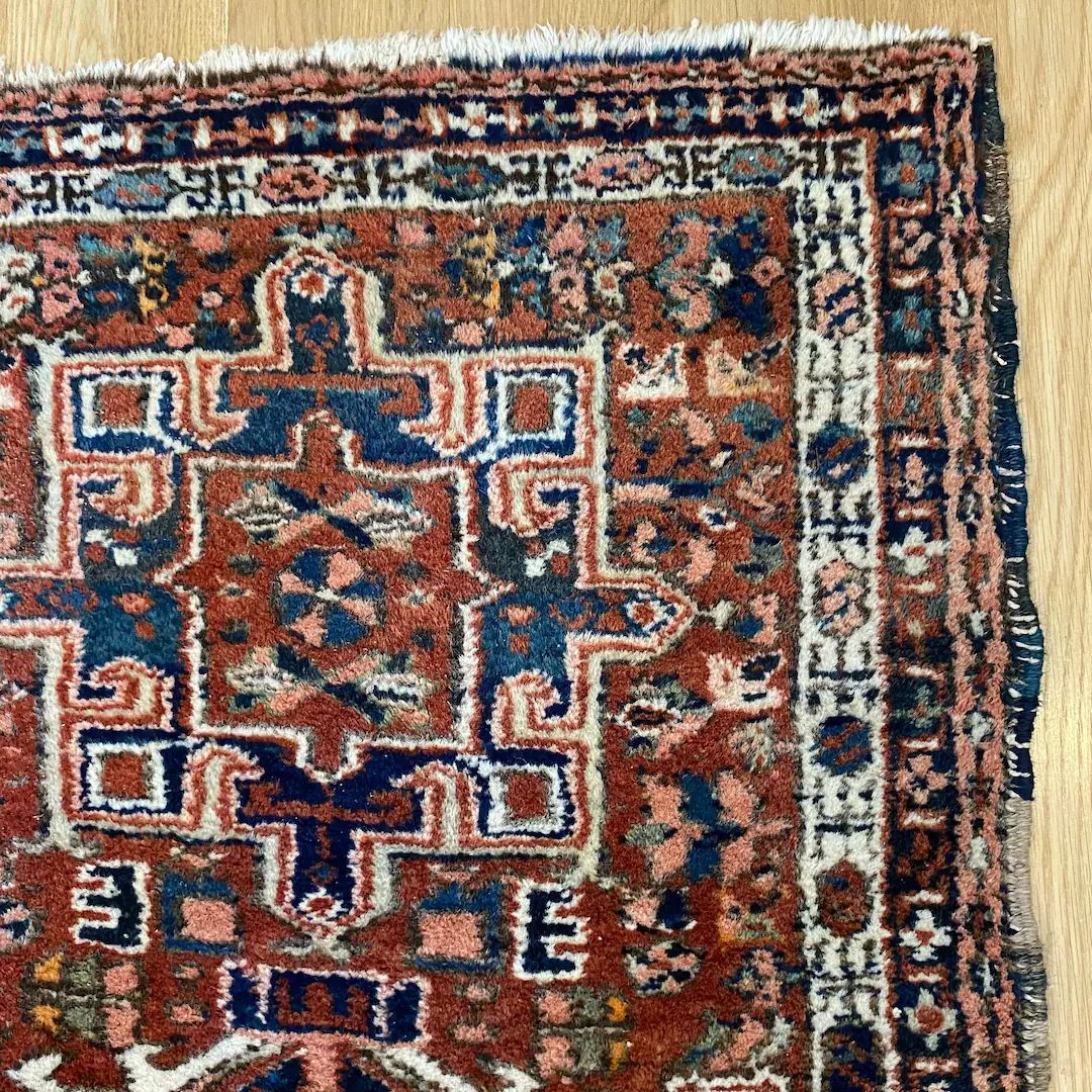 Vintage Rug 2' 6 X 4' 1 Orange Brown Tribal Farmhouse - Etsy | Etsy (US)