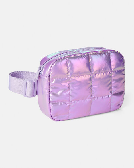 Girls Quilted Shiny Sling Bag - Purple | Carter's Inc