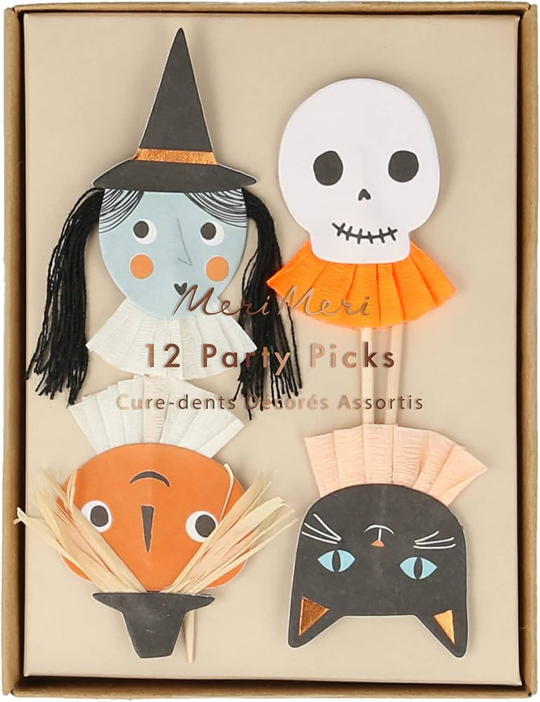 Meri Meri Pumpkin Patch Party Picks (Pack of 12) | Amazon (US)