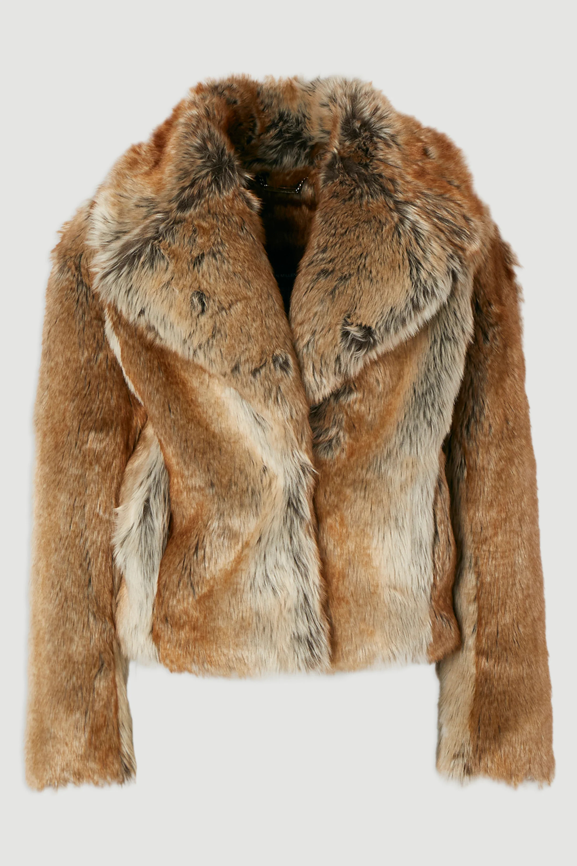 Faux Fox Fur Short Coat | Karen Millen US