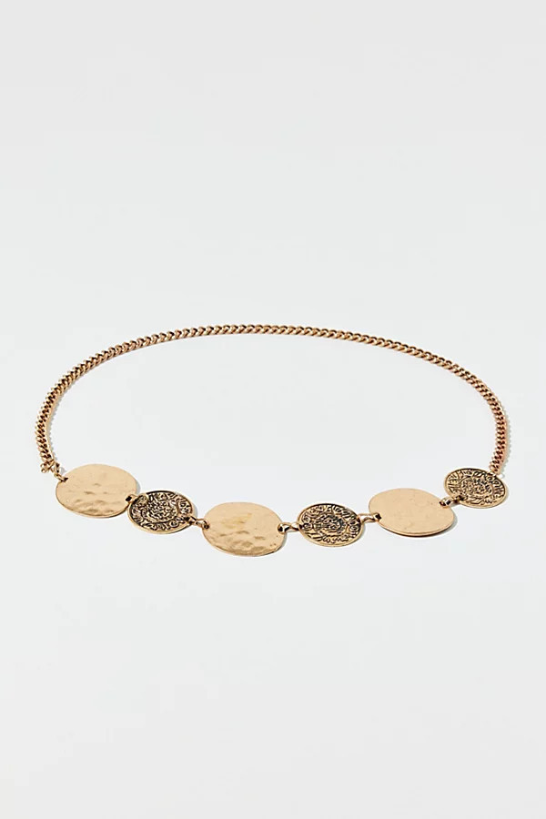 Stamped Chain Belt in Bronze, Women's at Urban Outfitters | Urban Outfitters (US and RoW)