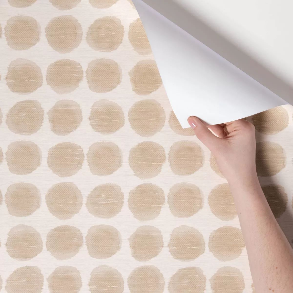 Textile Dot Peel & Stick Wallpaper Beige - Opalhouse™ | Target
