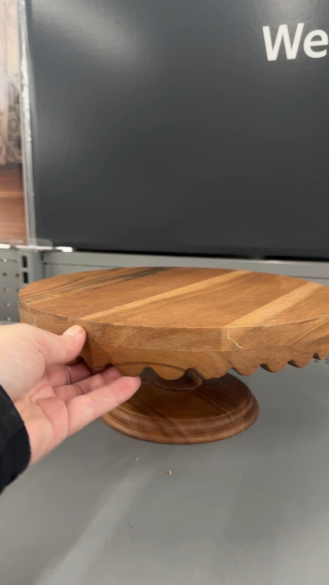 The cutest wooden cake stand! This would be so pretty for so many desserts or kitchen decor  

#LTKSeasonal #LTKHome #LTKFindsUnder50