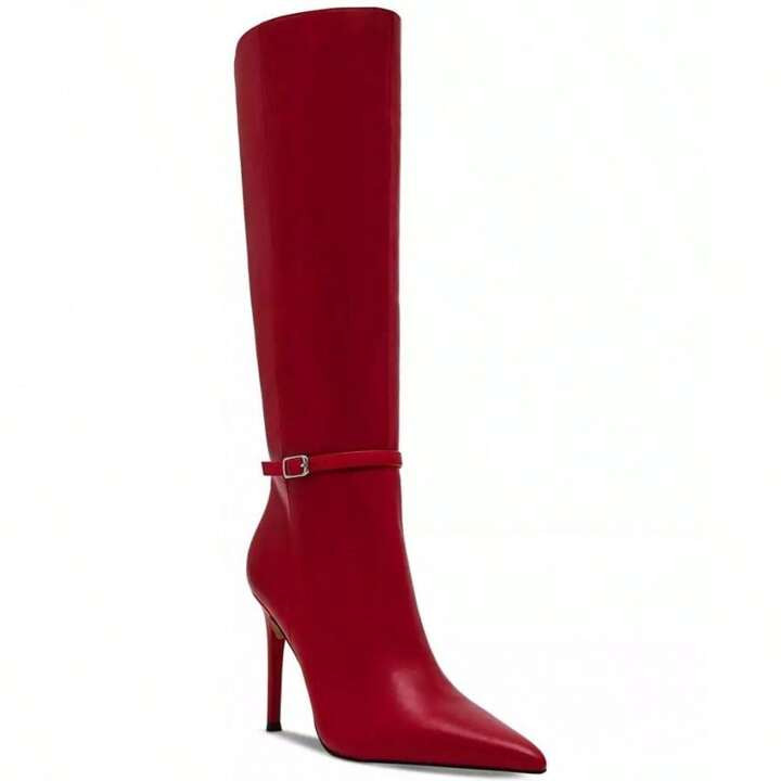 Steve Madden Women's Voca Wide-Calf Stiletto T Dress Boots | SHEIN USA | SHEIN