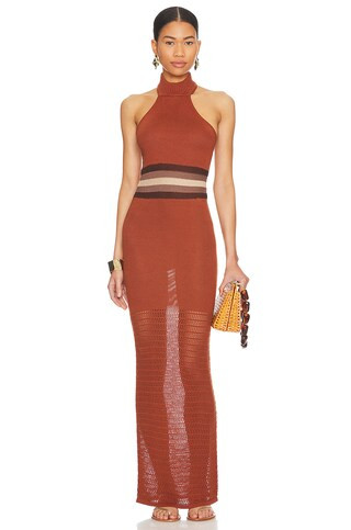 House of Harlow 1960 x REVOLVE Naomh Crochet Mix Dress in Rust Multi from Revolve.com | Revolve Clothing (Global)